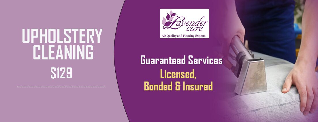Lavender Care upholstery cleaning $129 service.