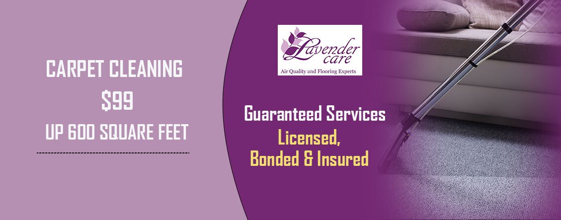 Lavender Care carpet cleaning $99 for 600 sq ft.