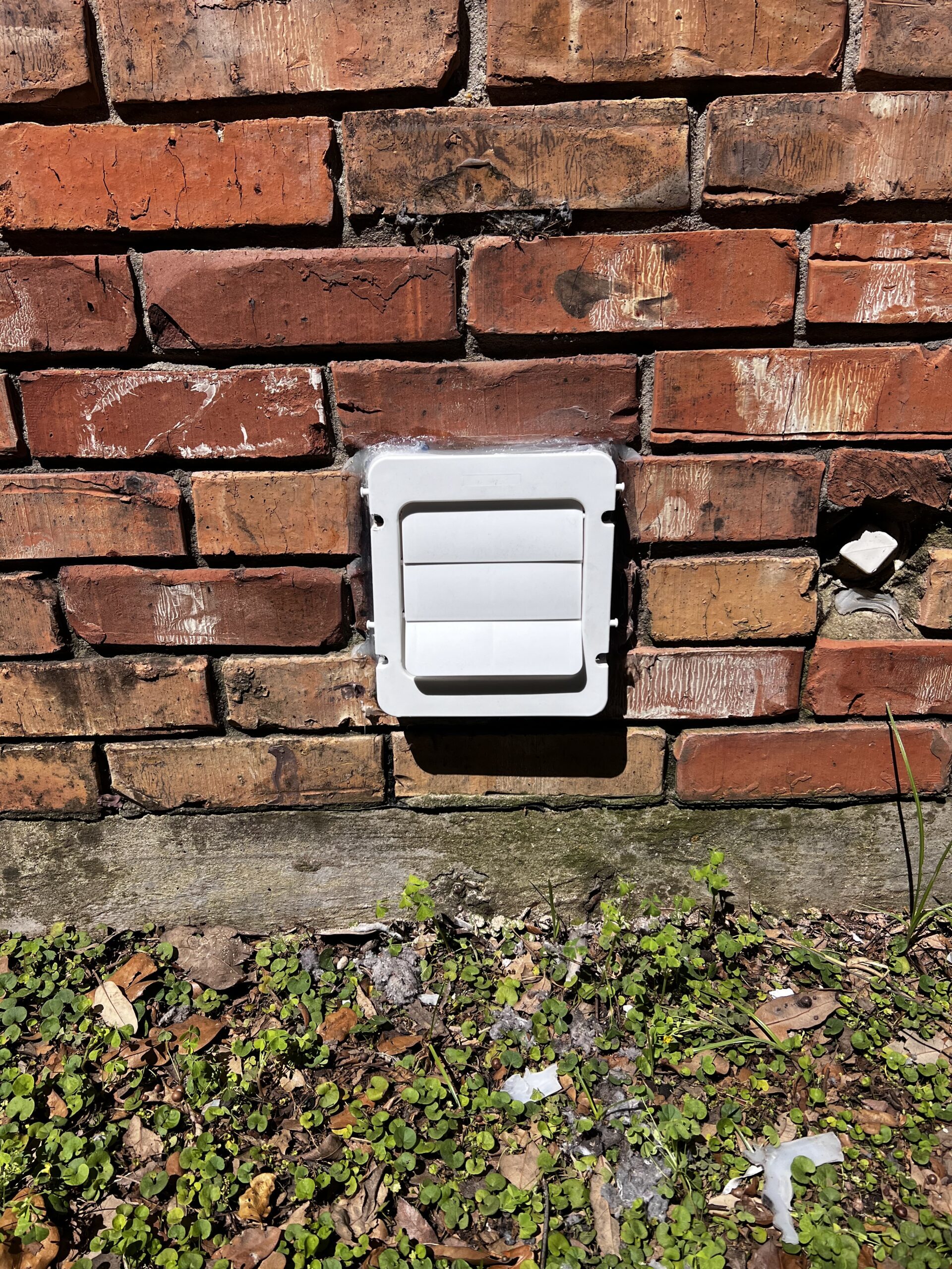 An outdoor dryer vent cover