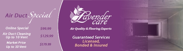 Lavender Care, specializing in air quality and flooring