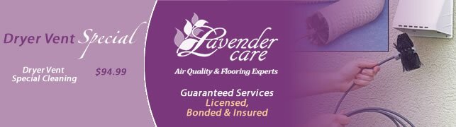 "Lavender Care," a company specializing in air quality and flooring services